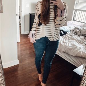 Anthropologie Striped oversized sweater sz M